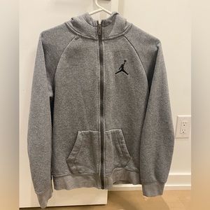 Kids XL grey Jordon zip up hoodie
